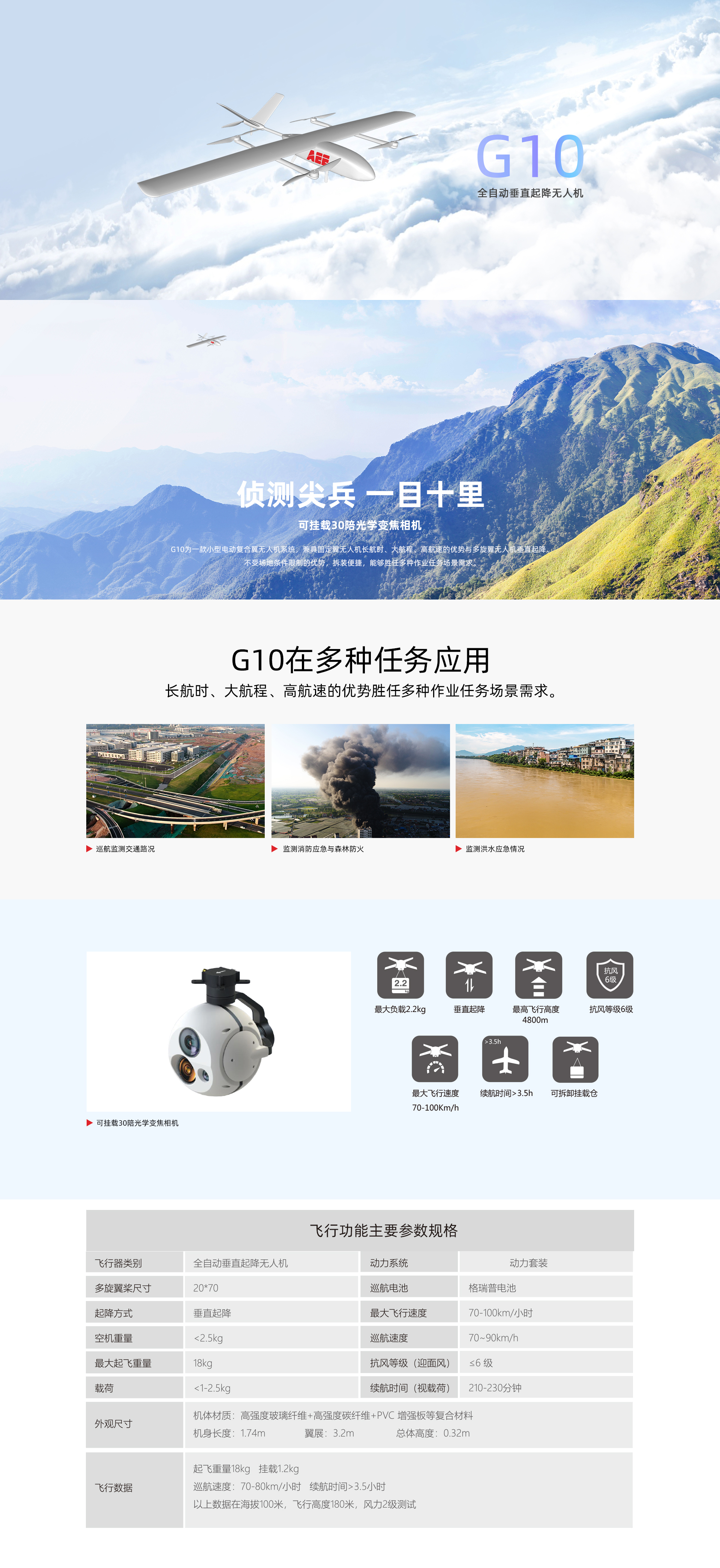 AEE G10 垂直起(qǐ)降固定翼無人機